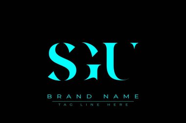 SGU soyut harf logosu tasarımı. Bu logo üç soyut harf tarafından tasarlanmıştır..