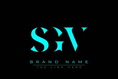 SGV soyut harf logosu tasarımı. Bu logo üç soyut harf tarafından tasarlanmıştır..