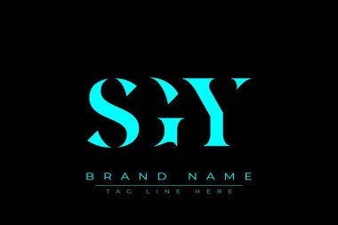SGY soyut harf logosu tasarımı. Bu logo üç soyut harf tarafından tasarlanmıştır..