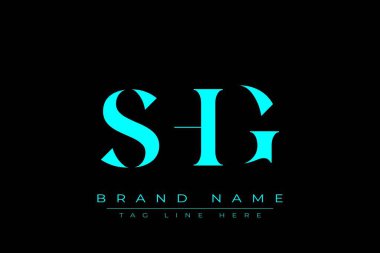 SHG soyut harf logosu tasarımı. Bu logo üç soyut harf tarafından tasarlanmıştır..