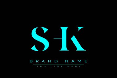 SHK soyut harf logosu tasarımı. Bu logo üç soyut harf tarafından tasarlanmıştır..