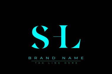 SHL soyut harf logosu tasarımı. Bu logo üç soyut harf tarafından tasarlanmıştır..