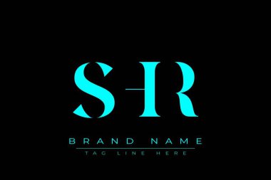 SHR soyut harf logosu tasarımı. Bu logo üç soyut harf tarafından tasarlanmıştır..