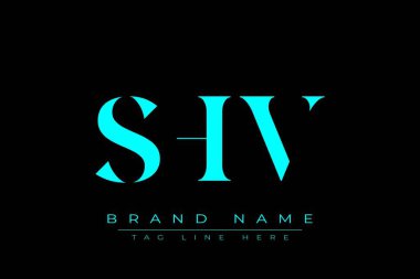 SHV soyut harf logosu tasarımı. Bu logo üç soyut harf tarafından tasarlanmıştır..