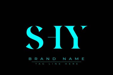 ShY soyut harf logosu tasarımı. Bu logo üç soyut harf tarafından tasarlanmıştır..