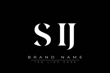 SIJ soyut harf logosu tasarımı. Bu logo üç soyut harf tarafından tasarlanmıştır..