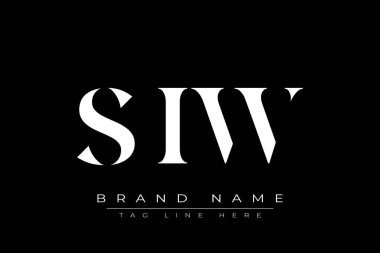 SIW soyut harf logosu tasarımı. Bu logo üç soyut harf tarafından tasarlanmıştır..