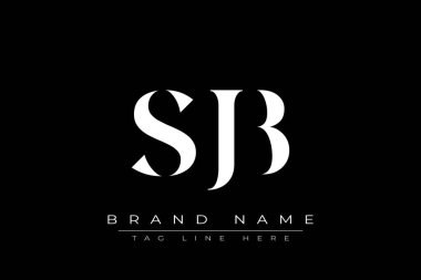 SJB soyut harf logosu tasarımı. Bu logo üç soyut harf tarafından tasarlanmıştır..