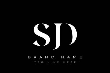 SJD soyut harf logosu tasarımı. Bu logo üç soyut harf tarafından tasarlanmıştır..