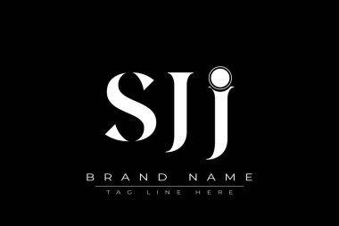 SJJ soyut harf logosu tasarımı. Bu logo üç soyut harf tarafından tasarlanmıştır..
