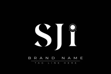 SJI soyut harf logosu tasarımı. Bu logo üç soyut harf tarafından tasarlanmıştır..
