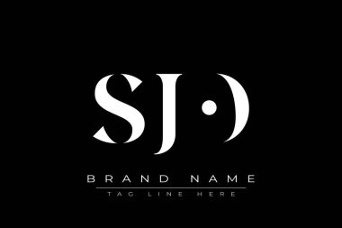 SJO soyut harf logosu tasarımı. Bu logo üç soyut harf tarafından tasarlanmıştır..