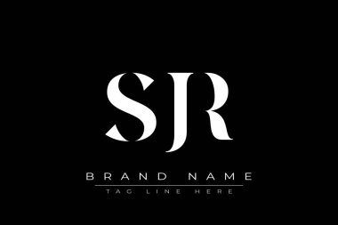 SJR soyut harf logosu tasarımı. Bu logo üç soyut harf tarafından tasarlanmıştır..