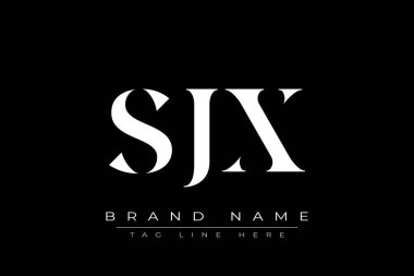 SJX soyut harf logosu tasarımı. Bu logo üç soyut harf tarafından tasarlanmıştır..