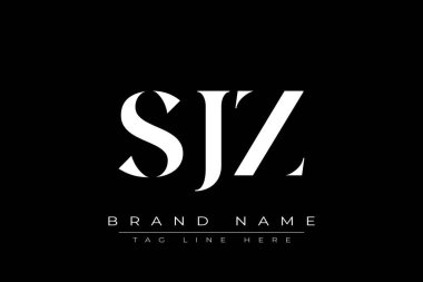 SJZ soyut harf logosu tasarımı. Bu logo üç soyut harf tarafından tasarlanmıştır..