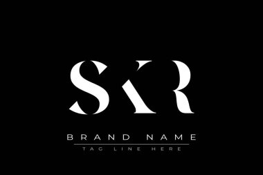 SKR soyut harf logo tasarımı. Bu logo üç soyut harf tarafından tasarlanmıştır..