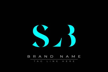 SLB soyut harf logosu tasarımı. Bu logo üç soyut harf tarafından tasarlanmıştır..