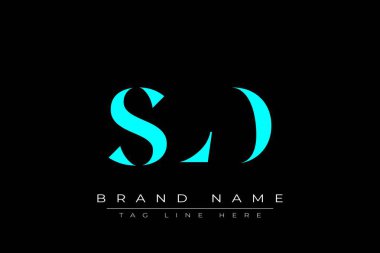 SLD soyut harf logosu tasarımı. Bu logo üç soyut harf tarafından tasarlanmıştır..