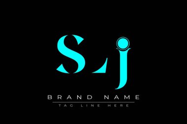 SLJ soyut harf logosu tasarımı. Bu logo üç soyut harf tarafından tasarlanmıştır..