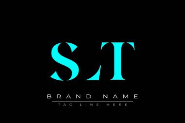 SLT soyut harf logosu tasarımı. Bu logo üç soyut harf tarafından tasarlanmıştır..