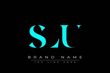 SLU soyut harf logosu tasarımı. Bu logo üç soyut harf tarafından tasarlanmıştır..