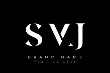 SMJ soyut harf logosu tasarımı. Bu logo üç soyut harf tarafından tasarlanmıştır..