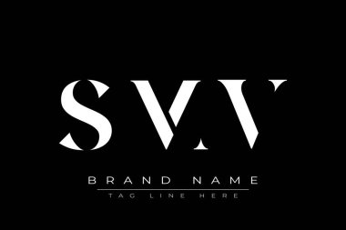 SMV soyut harf logosu tasarımı. Bu logo üç soyut harf tarafından tasarlanmıştır..