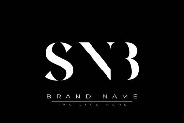 SNB soyut harf logosu tasarımı. Bu logo üç soyut harf tarafından tasarlanmıştır..