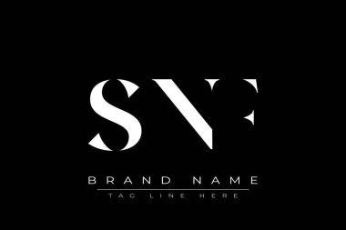 SNF soyut harf logosu tasarımı. Bu logo üç soyut harf tarafından tasarlanmıştır..