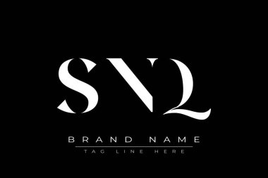 SNQ soyut harf logosu tasarımı. Bu logo üç soyut harf tarafından tasarlanmıştır..