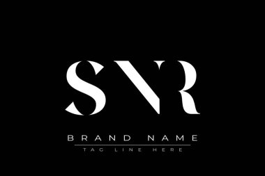 SNR soyut harf logosu tasarımı. Bu logo üç soyut harf tarafından tasarlanmıştır..