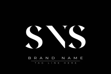 SNS soyut harf logosu tasarımı. Bu logo üç soyut harf tarafından tasarlanmıştır..