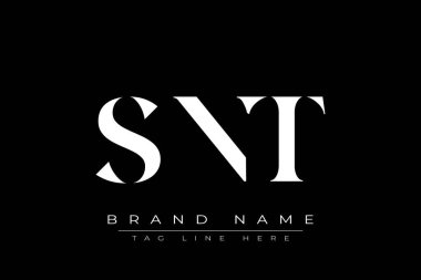 SNT soyut harf logosu tasarımı. Bu logo üç soyut harf tarafından tasarlanmıştır..