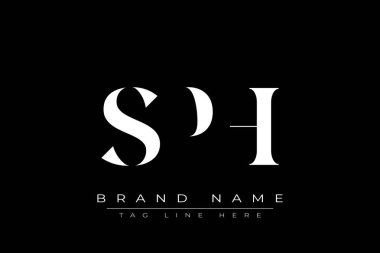SPH soyut harf logosu tasarımı. Bu logo üç soyut harf tarafından tasarlanmıştır..