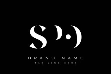 SPO soyut harf logosu tasarımı. Bu logo üç soyut harf tarafından tasarlanmıştır..