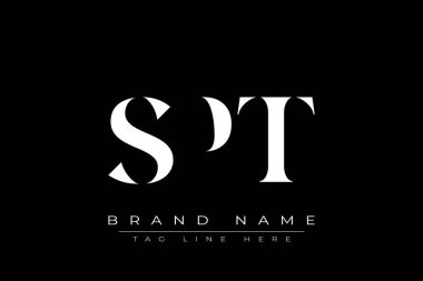 SPT soyut harf logosu tasarımı. Bu logo üç soyut harf tarafından tasarlanmıştır..