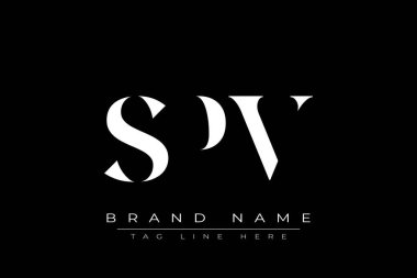 SPV soyut harf logosu tasarımı. Bu logo üç soyut harf tarafından tasarlanmıştır..