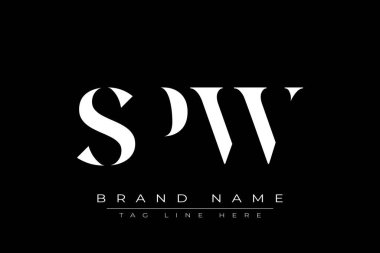 SPW soyut harf logosu tasarımı. Bu logo üç soyut harf tarafından tasarlanmıştır..