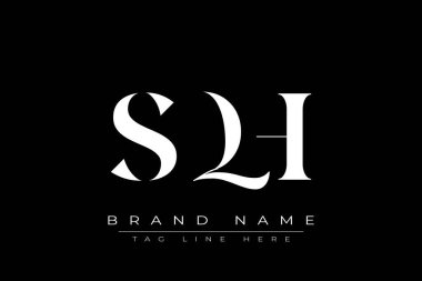 SQH soyut harf logosu tasarımı. Bu logo üç soyut harf tarafından tasarlanmıştır..