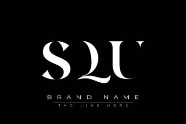 SQU soyut harf logosu tasarımı. Bu logo üç soyut harf tarafından tasarlanmıştır..