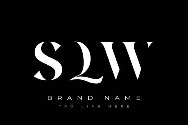 SQW soyut harf logosu tasarımı. Bu logo üç soyut harf tarafından tasarlanmıştır..