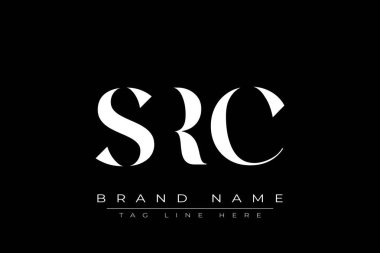 SRC soyut harf logosu tasarımı. Bu logo üç soyut harf tarafından tasarlanmıştır..