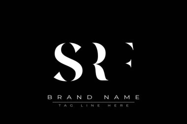 SRF soyut harf logosu tasarımı. Bu logo üç soyut harf tarafından tasarlanmıştır..