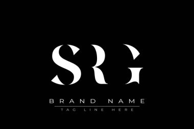 SRG soyut harf logosu tasarımı. Bu logo üç soyut harf tarafından tasarlanmıştır..