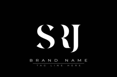 SRJ soyut harf logosu tasarımı. Bu logo üç soyut harf tarafından tasarlanmıştır..