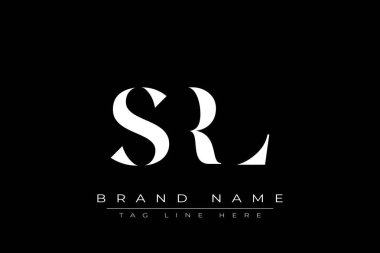 SRL soyut harf logosu tasarımı. Bu logo üç soyut harf tarafından tasarlanmıştır..