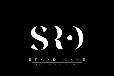 SRO soyut harf logosu tasarımı. Bu logo üç soyut harf tarafından tasarlanmıştır..