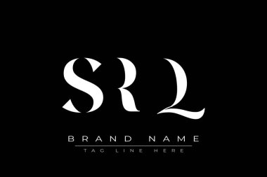 SRQ soyut harf logosu tasarımı. Bu logo üç soyut harf tarafından tasarlanmıştır..