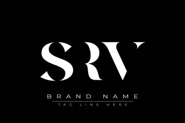 SRV soyut harf logosu tasarımı. Bu logo üç soyut harf tarafından tasarlanmıştır..
