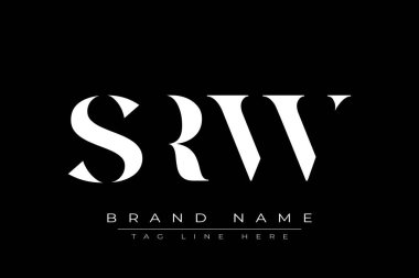 SRW soyut harf logosu tasarımı. Bu logo üç soyut harf tarafından tasarlanmıştır..